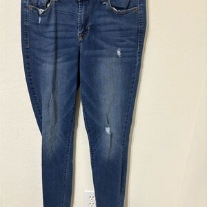 Old Navy Women's Distressed Blue Skinny Jeans